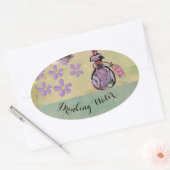 Trinkwasser Ovaler Aufkleber (Umschlag)