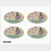 Trinkwasser Ovaler Aufkleber (Blatt)