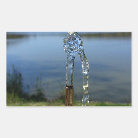Trinkwasser Rechteckiger Aufkleber (Vorderseite)
