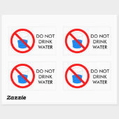 Trinkwasser Rechteckiger Aufkleber (Blatt)