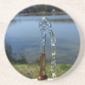 Trinkwasser Sandstein Untersetzer (Vorne)