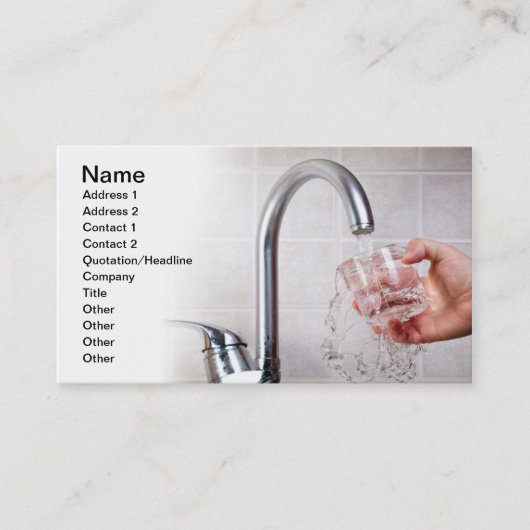 Trinkwasser Visitenkarte (Vorderseite)