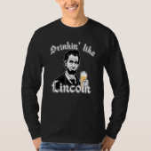 Trinkwasser wie Lincoln US-Flagge 4. Juli Vierte P T-Shirt (Vorderseite)