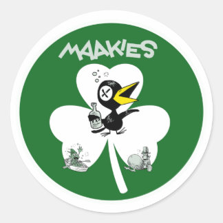 Trinkwürmer Runder Aufkleber