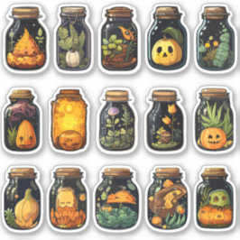 Trinkzutaten Halloween-Aufkleber Aufkleber