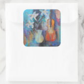 Trio 2014 quadratischer aufkleber (Tasche)
