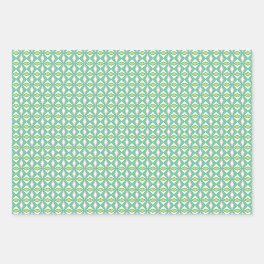 Trio 3 Geometrisches Set der Muster für Schleifpap Geschenkpapier Set (Vorderseite)