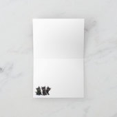 Trio Black Kittens Faltkarte Einladung (Innenseite)