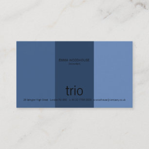 Trio-Blau, Blau u. Blau Visitenkarte