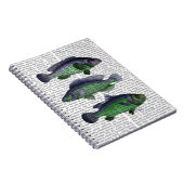 Trio Blauer und Grüner Fisch Notizblock (Rechte Seite)