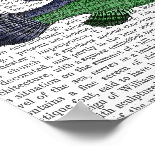 Trio Blauer und Grüner Fisch Poster (Ecke)