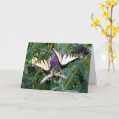 Trio butterflys karte (Gelbe Blume)