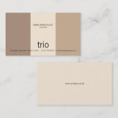 Trio-Creme, TAN u. Brown Visitenkarte (Vorne/Hinten)