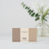 Trio-Creme, TAN u. Brown Visitenkarte (Stehend Vorderseite)
