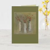 Trio der Beerenkarte Karte (Gelbe Blume)