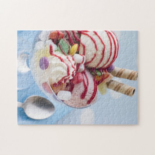 Trio der Eiscreme und des süßen Eiscremebechers Puzzle (Horizontal)