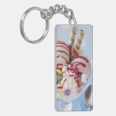 Trio der Eiscreme und des süßen Eiscremebechers Schlüsselanhänger (Vorderseite links)