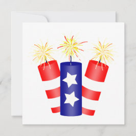 Trio der Feuerwehr für den 4. Juli Einladung