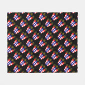 Trio der Feuerwehr für den 4. Juli Fleecedecke (Vorderseite (Horizontal))