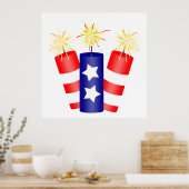 Trio der Feuerwehr für den 4. Juli Poster (Küche)