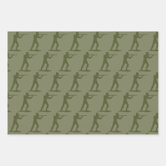 Trio der grünen Armee für Männer Geschenkpapier Set (Vorderseite 3)