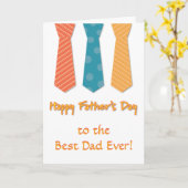 Trio der Krawatte Vatertag Karte (Gelbe Blume)