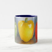 Trio der Paprikaschoten-Kunst-Tasse Zweifarbige Tasse (Mittel)