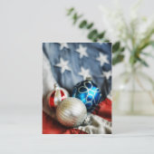 Trio der Patriotischen Ornamente Postkarte (Stehend Vorderseite)