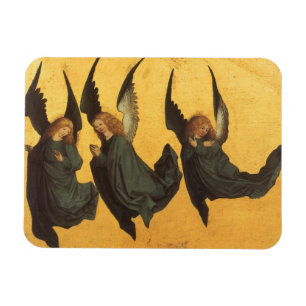 Trio der Renaissance-Engel von Meister des Hausbuc Magnet