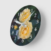 Trio der Rose Runde Wanduhr (Winkel)