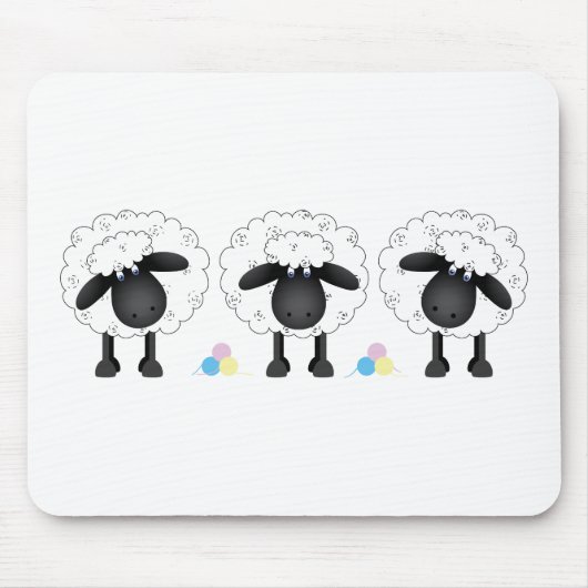 Trio der Schafe Mousepad (Vorne)