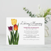 Trio der Tulips in der Liebe zum Gedächtnis | Beer Einladung (Stehend Vorderseite)