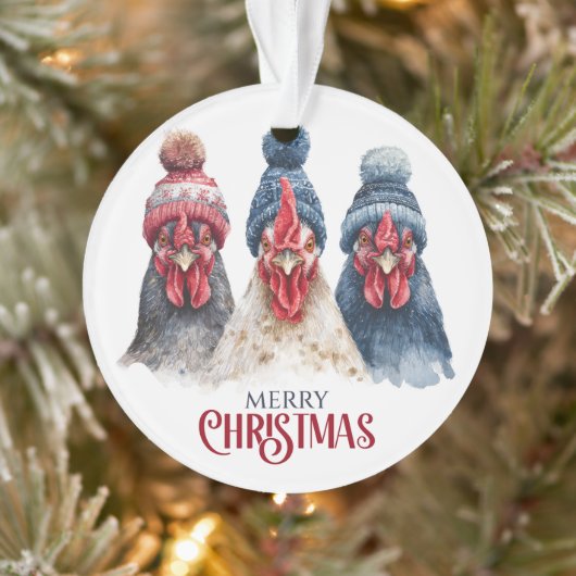 Trio der Winterhühner Weihnachten  Ornament (Baum)