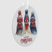 Trio der Winterhühner Weihnachten  Ornament (Vorderseite)