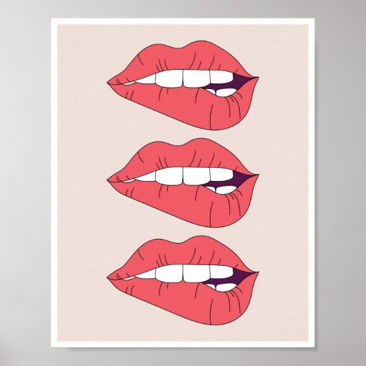 Trio des Bitens der roten Lippen Poster (Vorne)