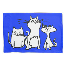 Trio des Cartoon-Katzen-Kissenbezugs Kissenbezug