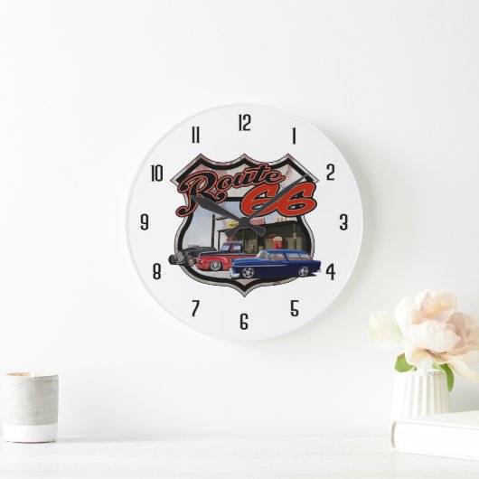 Trio des Weg-66 Große Wanduhr (Zuhause)