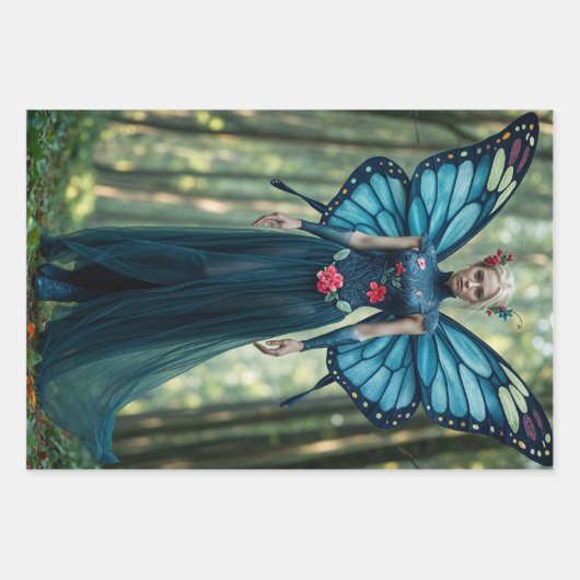 Trio Fairy Decoupage Packpapier Geschenkpapier Set (Vorderseite)