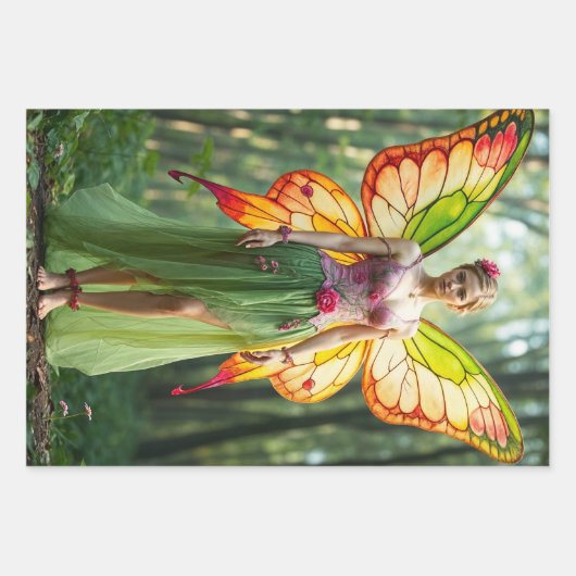 Trio Fairy Decoupage Packpapier Geschenkpapier Set (Vorderseite)