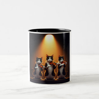 Trio Feline Musicians Coffee Tasse