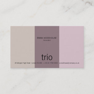 Trio-Flieder u. Malvenfarbe Visitenkarte