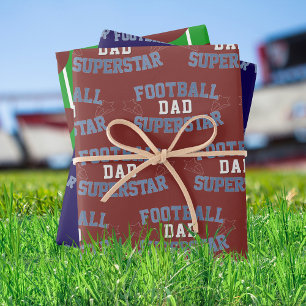 Trio Football Vater Superstar Wrapping Paper Sheet Geschenkpapier Set