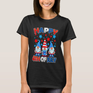 Trio Gnomes 4. Juli Spaß US Flag Pride Patrioti T-Shirt