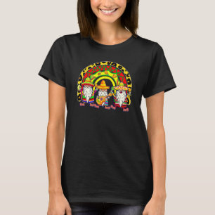 Trio Gnomes Poncho Taco Rainbow Mexican Cinco De T-Shirt
