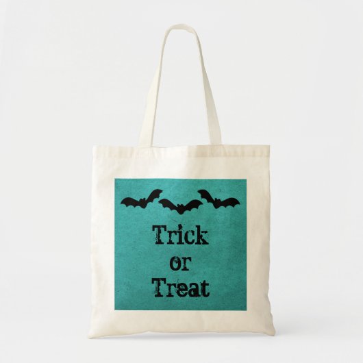 Trio Halloween-Leckerei, Aquamarin Tragetasche (Vorne)
