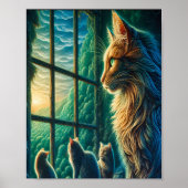 Trio im Fenster flüstern Poster (Vorne)