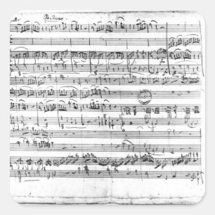 Trio in E-Dur "Kegelstatt" Quadratischer Aufkleber