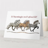 Trio in Tolt - Isländische Pferde Karte (Vorderseite)