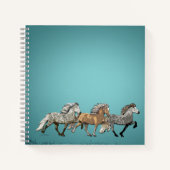 Trio in Tolt - isländische Pferde Notizblock (Vorderseite)