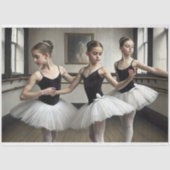 Trio in Tulle Ballerina Decoupage Seidenpapier (Vorderseite)